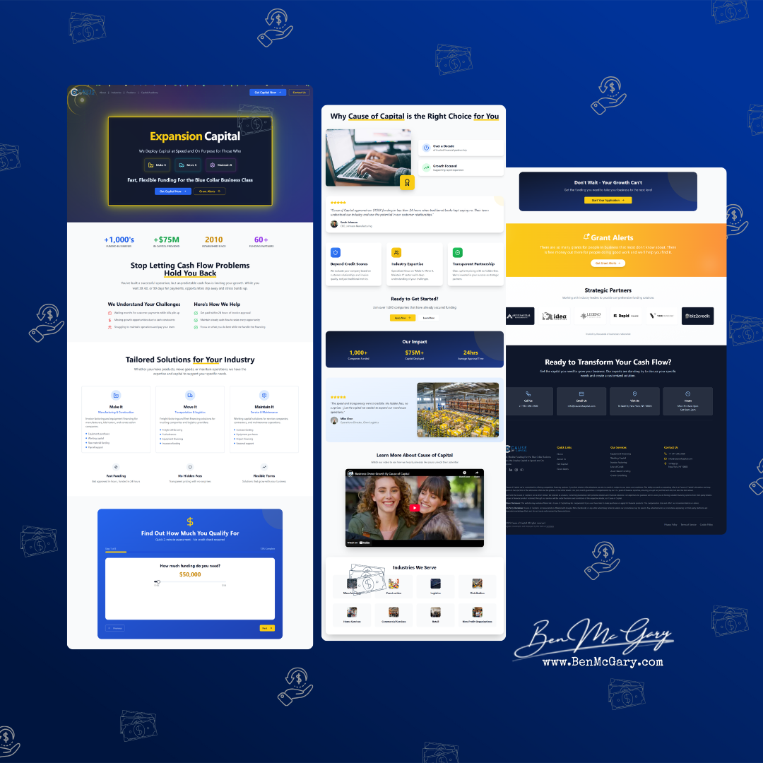Expansion Capital — Site build by Ben McGary