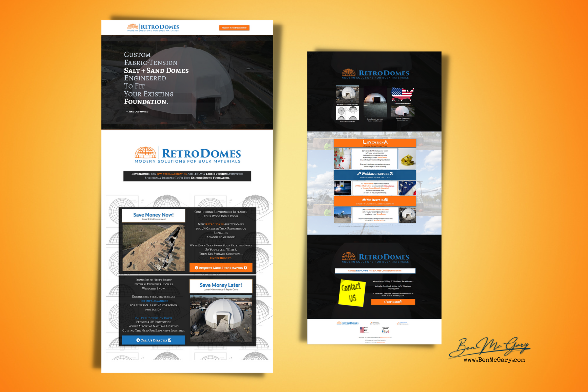RetroDomes — Site build by Ben McGary