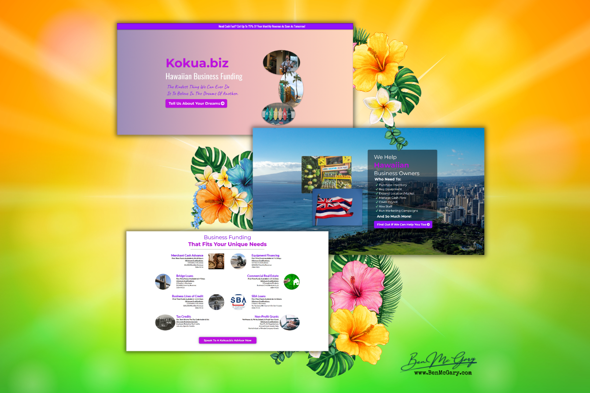 Kokua.biz — Site build by Ben McGary