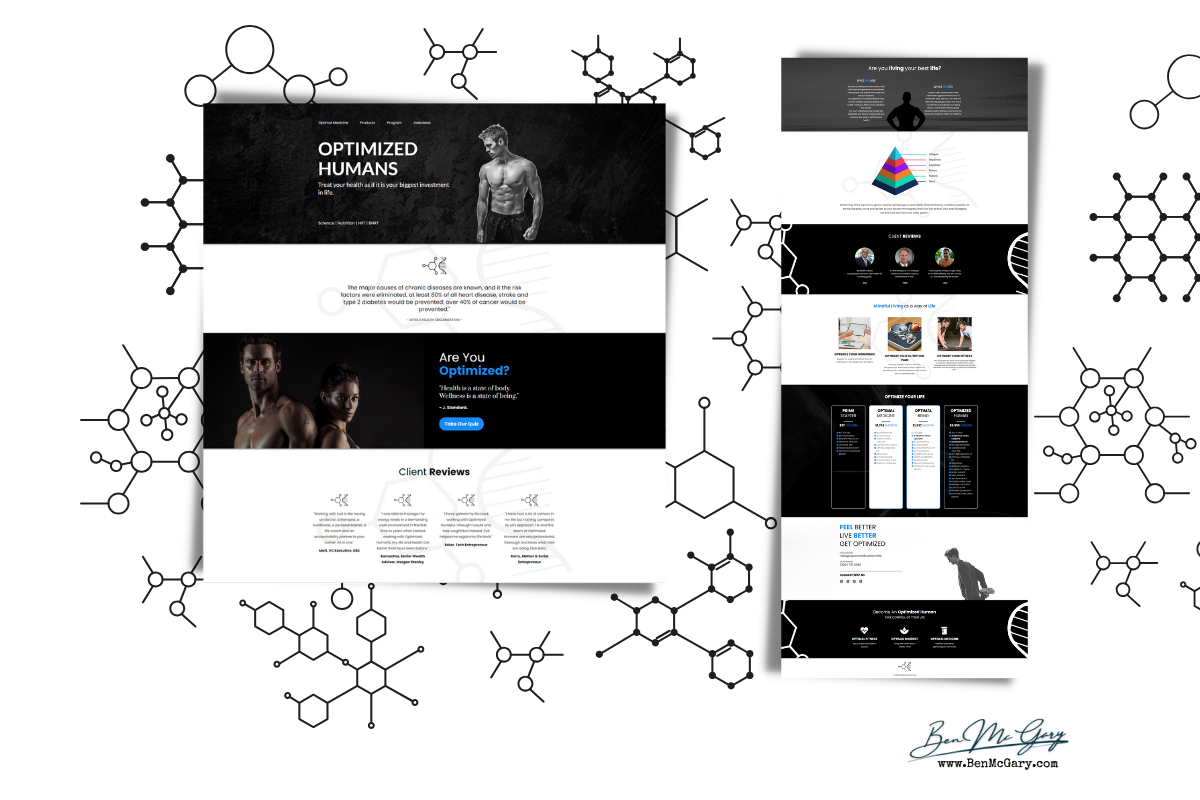 Optimized Humans — Brand and site by Ben McGary