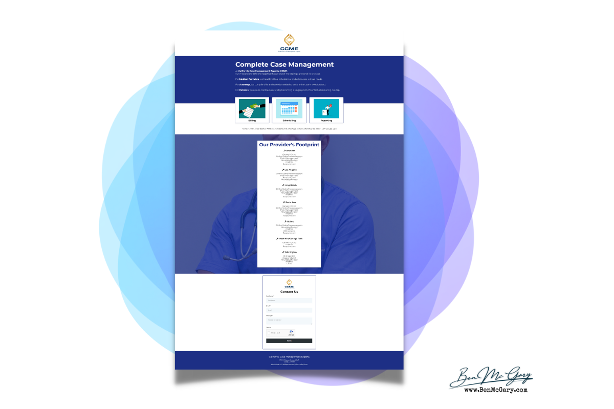 Complete Case Management — Site build by Ben McGary